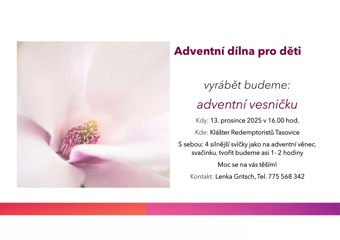 Adventní dílna pro děti